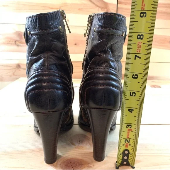 Chloe dark brown leather heeled ankle boots 39 - Picture 5 of 16